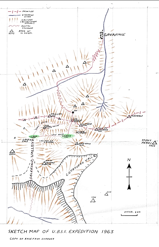 Pyrenees expedition map