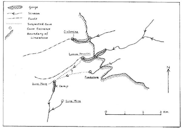 Figure 2. The main caves of the area.